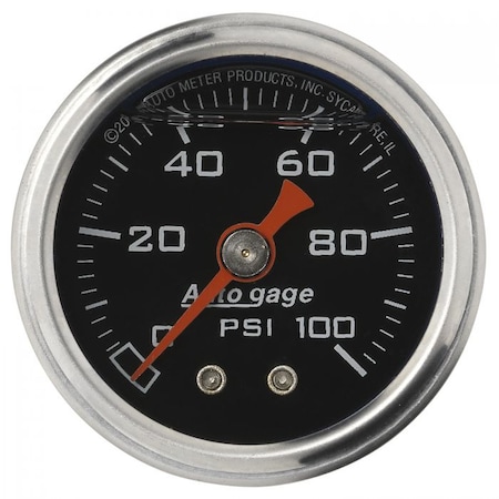 Auto Meter PRESSURE GAUGE, 0-100 PSI, SPORT-COMP 2174